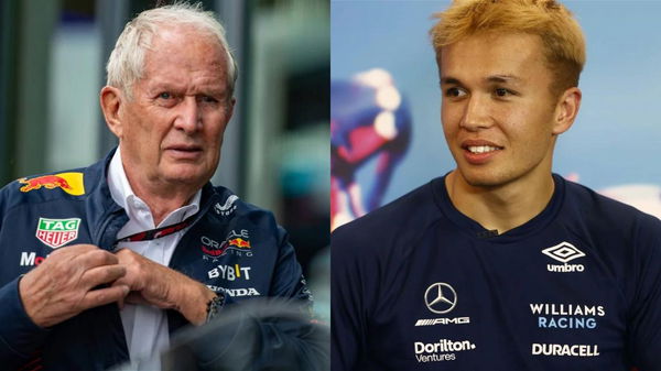 Alex Albon and Helmut Marko