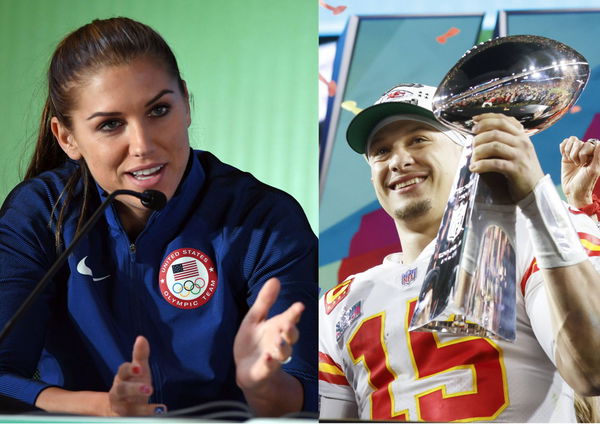 Alex Morgan and Patrick Mahomes NFL Super Bowl