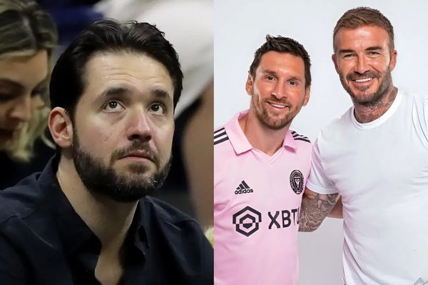 Alexis Ohanian, Lionel Messi and David Beckham