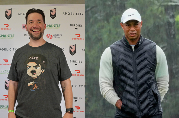 Alexis Ohanian and Tiger Woods