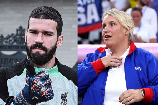 Alisson Becker and Emma Hayes