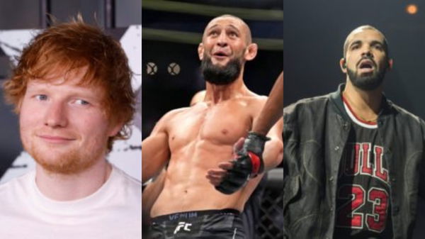 Ed Sheeran, Khamzat Chimaev, Drake