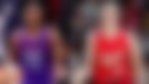 Alyssa Thomas and Caitlin Clark