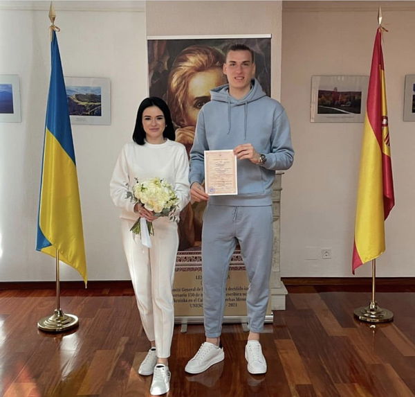 Andriy Lunin and Anastasia Tamazova