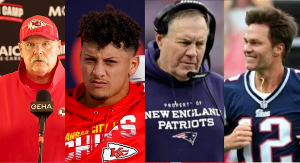 Andy reid, Patrick Mahomes, Tom Brady, Bill Belichick