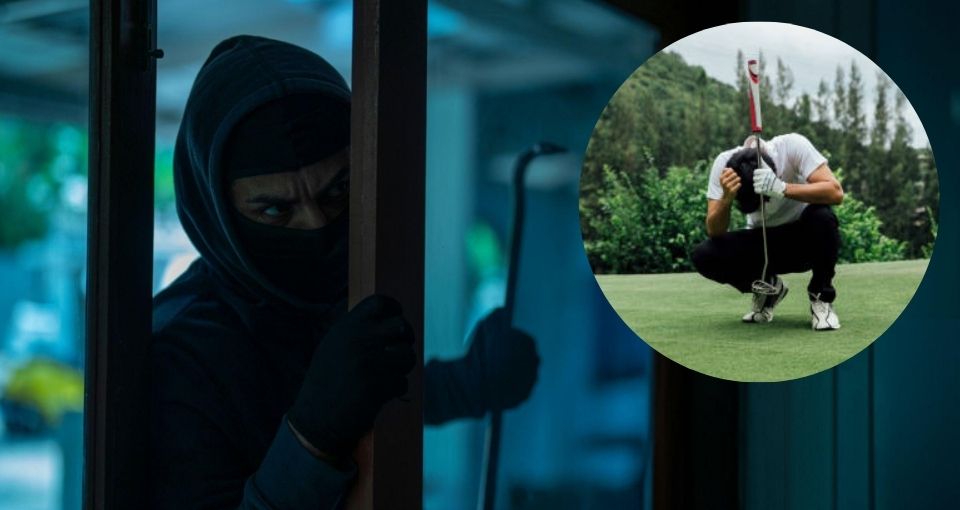 Golfer and burglar