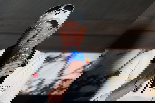 BELLEAIR, FL &#8211; NOVEMBER 12: Hall of Fame golfer Annik Sorenstam speaks during a press conference, PK, Pressekonferenz he