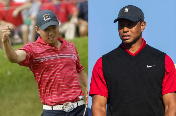 Anthony Kim and Tiger Woods