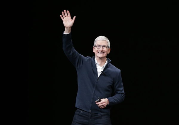 Apple CEO Tim Cook speaks at an Apple Special Event at the Brooklyn Academy of Music in New York City on October 30, 20