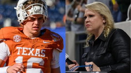 Arch Manning and Holly Rowe