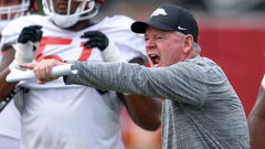 Arkansas Razorbacks offensive coordinator Bobby Petrino