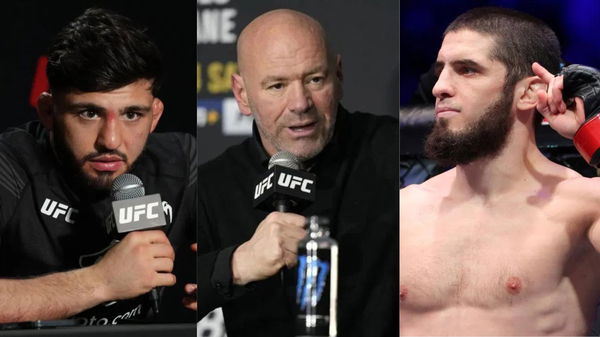 Arman Tsarukyan, Dana White and Islam Makhachev