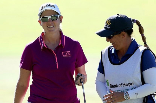 Ashleigh Buhai and caddie Tanya