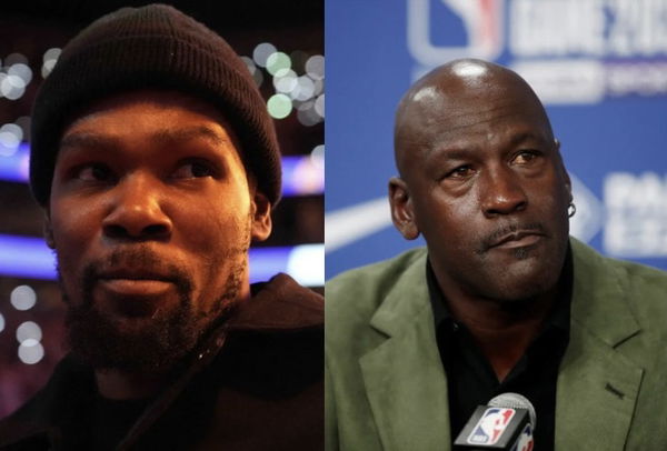 Kevin Durant and Michael Jordan Collage