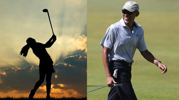 Barack Obama- golfer Silhouette