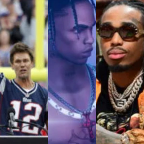 Tom Brady, Travis Scott and Quavo