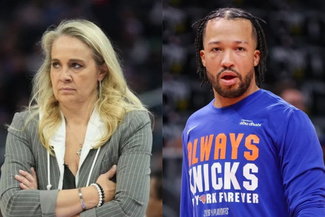 Becky Hammon and Jalen Brunson
