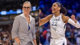 Becky Hammon and A'ja Wilson