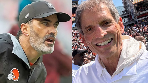 Kevin Stefanski and Bernie Kosar (Image via X)