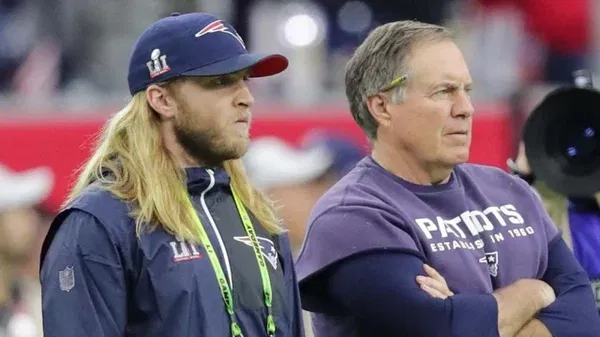 Bill Belichick with his son Stephen Belichick