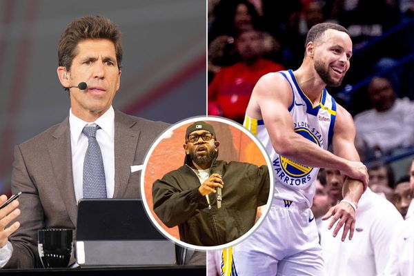 Bob Myers, Stephen Curry of the Golden State Warriors &#038; American Rapper Kendrick Lamar