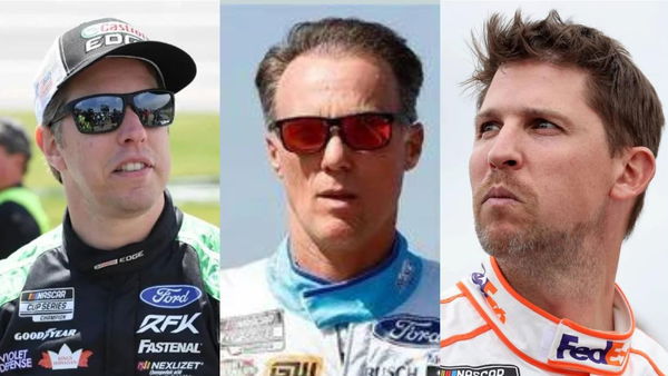 Brad Keselowski-Kevin Harvick-Denny Hamlin