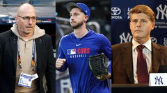 Brian Cashman, Kyle Tucker and Hal Steinbrenner