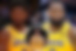 Bronny James, LeBron James and Luka Doncic