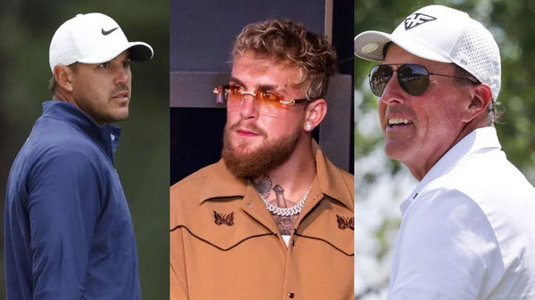 Brooks Koepka Jake Paul Phil Mickelson Collage