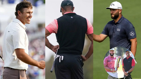 Brooks Koepka Tiger Woods Jon Rahm Collage