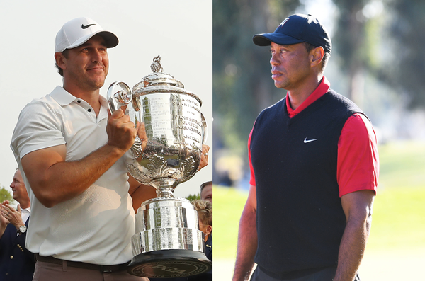 Brooks Koepka and Tiger Woods