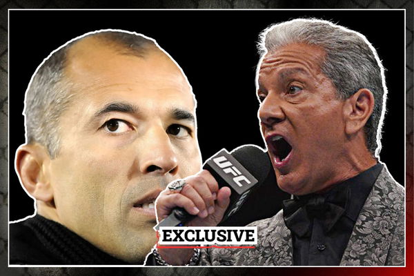 Bruce Buffer and Royce Gracie