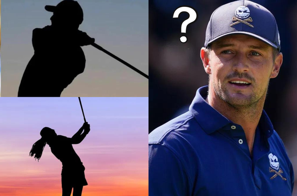 Bryson DeChambeau and golfer silhouettes