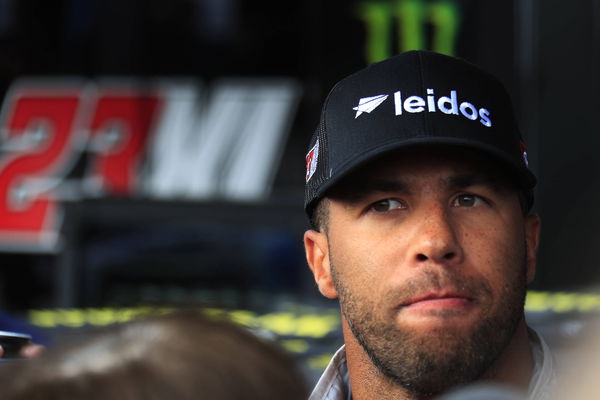 MARTINSVILLE, VA &#8211; OCTOBER 29: Bubba Wallace ( 45 23XI Racing Leidos Toyota) being interviewed during media availability