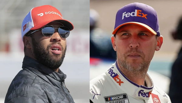 Bubba Wallace and Denny Hamlin