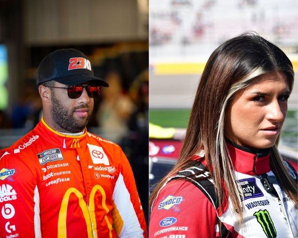 Bubba Wallace and Hailie Deegan