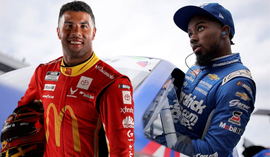Bubba Wallace and Rajah