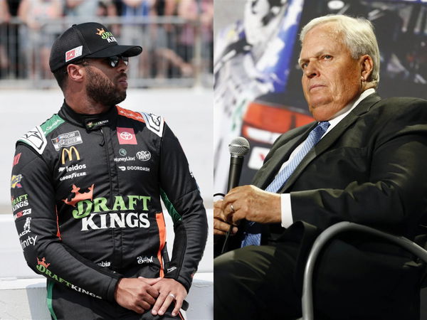 Bubba Wallace and Rick Hendrick