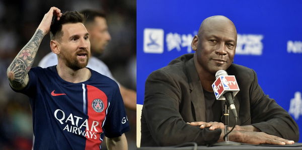 Lionel Messi and Michael Jordan Collage