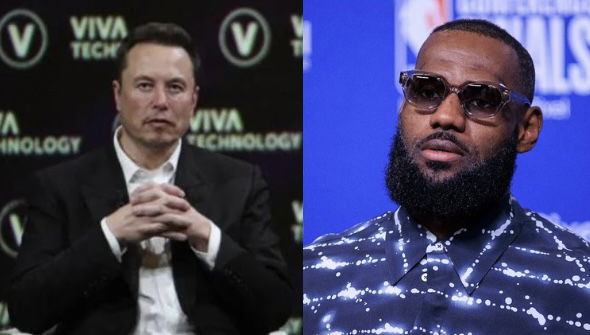 Elon Musk and LeBron James Collage