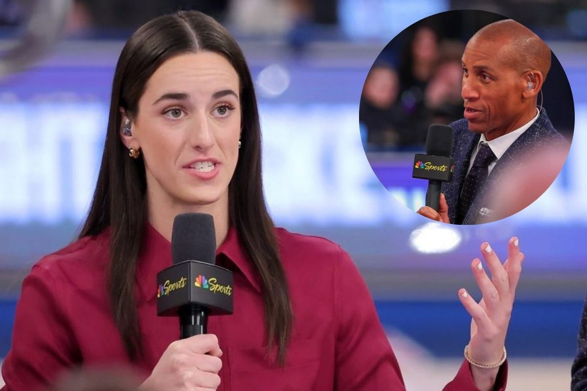 Caitlin Clark Reaction to Reggie Miller on NBC