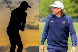 Cameron Smith Silhouette golfer collage