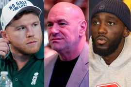 Canelo Alvarez, Dana White and Terence Crawford