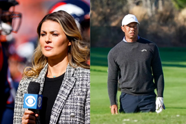 Amanda Balionis and Tiger Woods