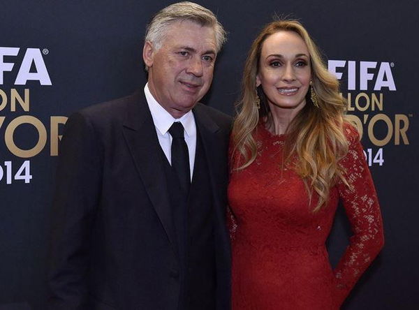 Carlo Ancelotti and wife