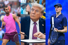 Carlos Alcaraz, Donald Trump and Jannik Sinner