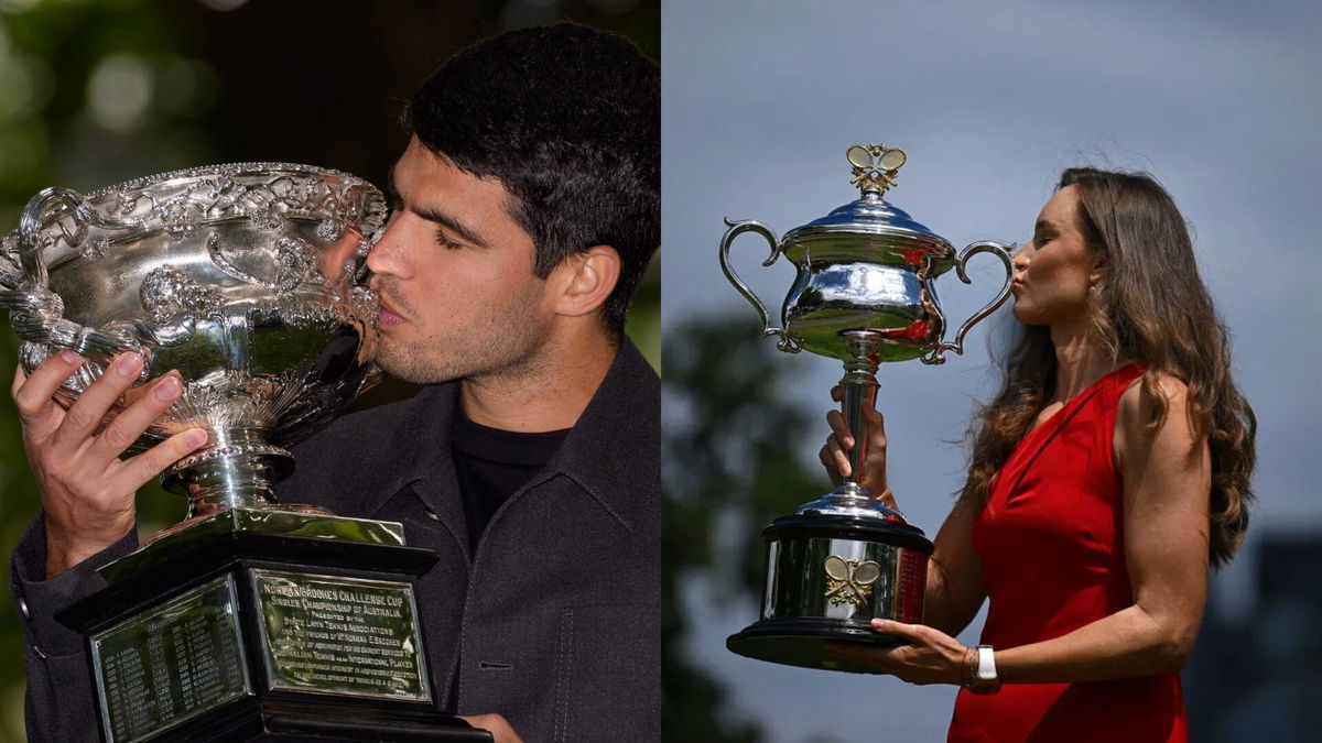 PICTURES: Carlos Alcaraz and Elena Rybakina Mark Australian Open Glory in Special Shoot