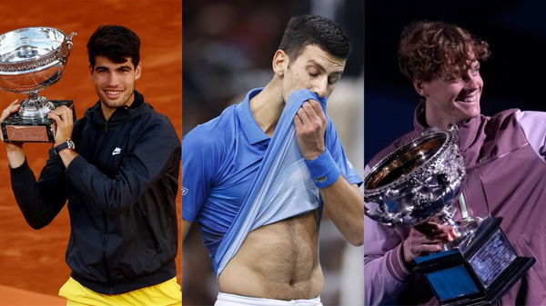 Carlos Alcaraz, Novak Djokovic, Jannik Sinner