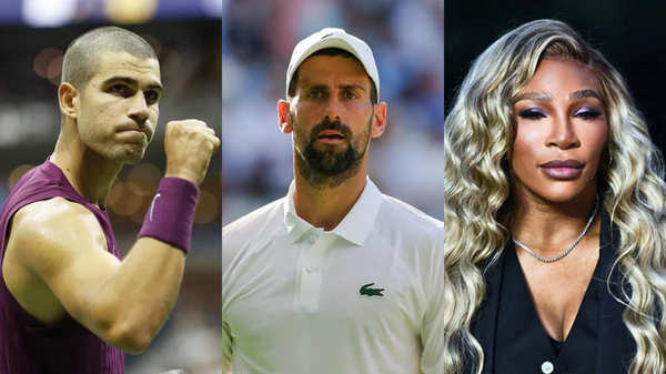 Carlos Alcaraz, Novak Djokovic, Serena Williams