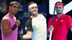 Carlos Alcaraz, Taylor Fritz and Alexander Zverev